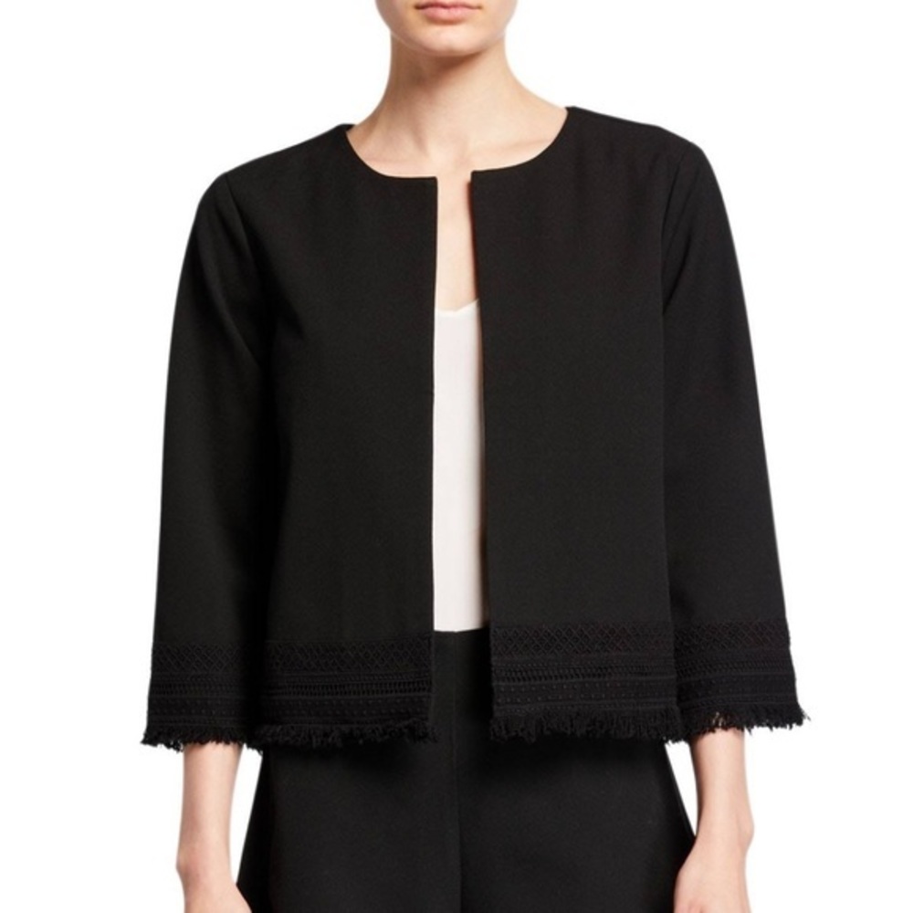 NWT Cupcake & Cashmere Anthropologie Black Embellished Jacket size medium